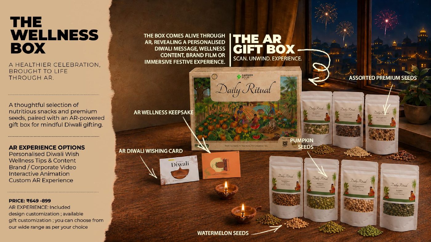 Wellness Box with premium seeds and AR wishing card